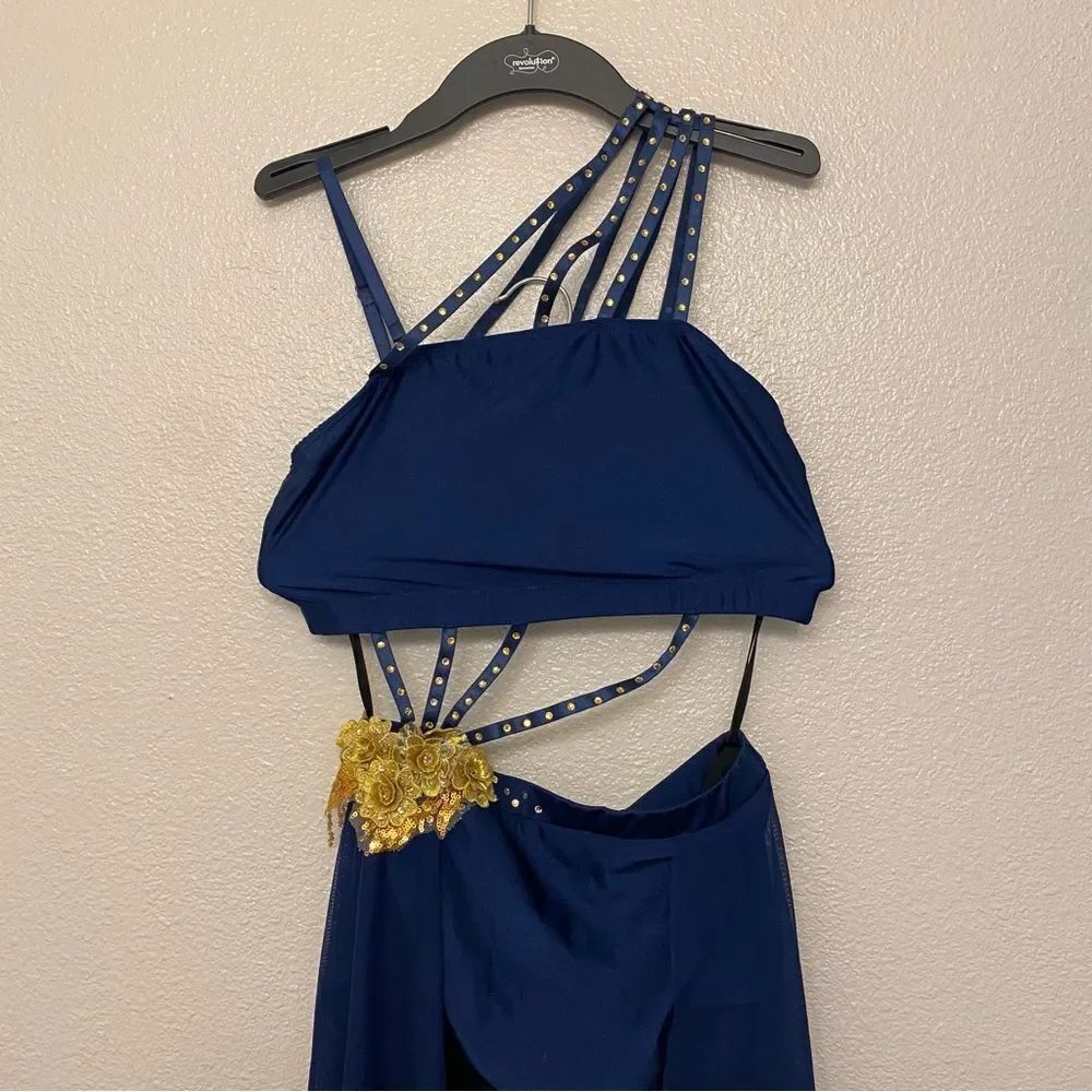 Revolution Tenth House navy blue solo lyrical dance dress  TH19211 MA adult